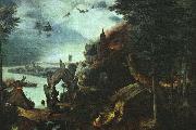 BRUEGEL, Pieter the Elder Landscape with the Temptation of Saint Anthony oil painting artist